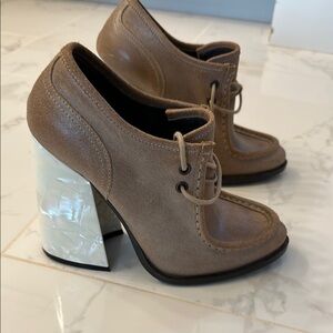 JW Anderson  Brown Women's Shoes with Unique Heel